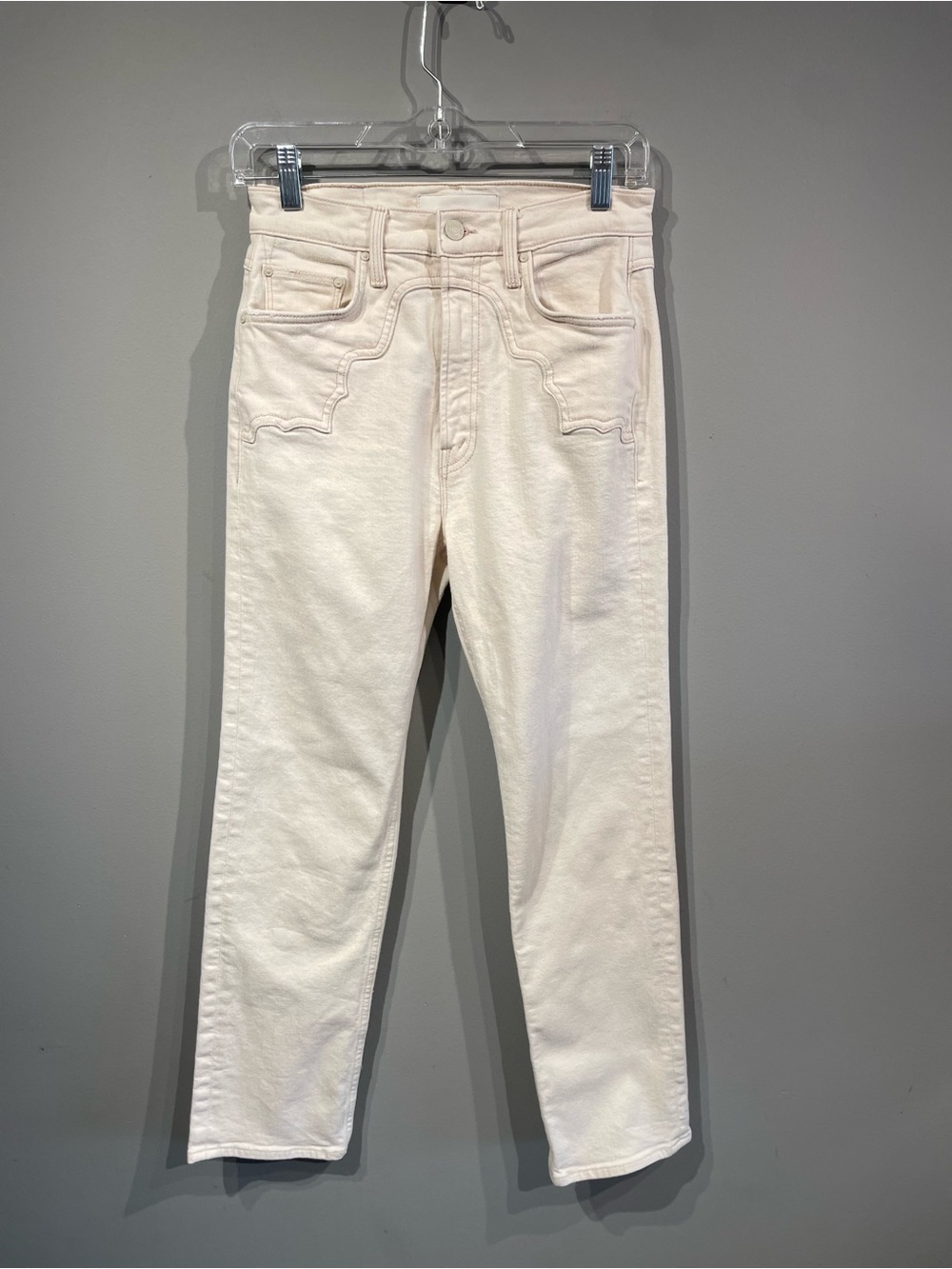 MOTHER Superior Light Cream High-Rise Jeans size 27